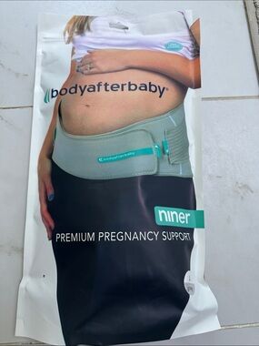 Body After Baby Gray Pregnancy Support Belt with Teal Accents